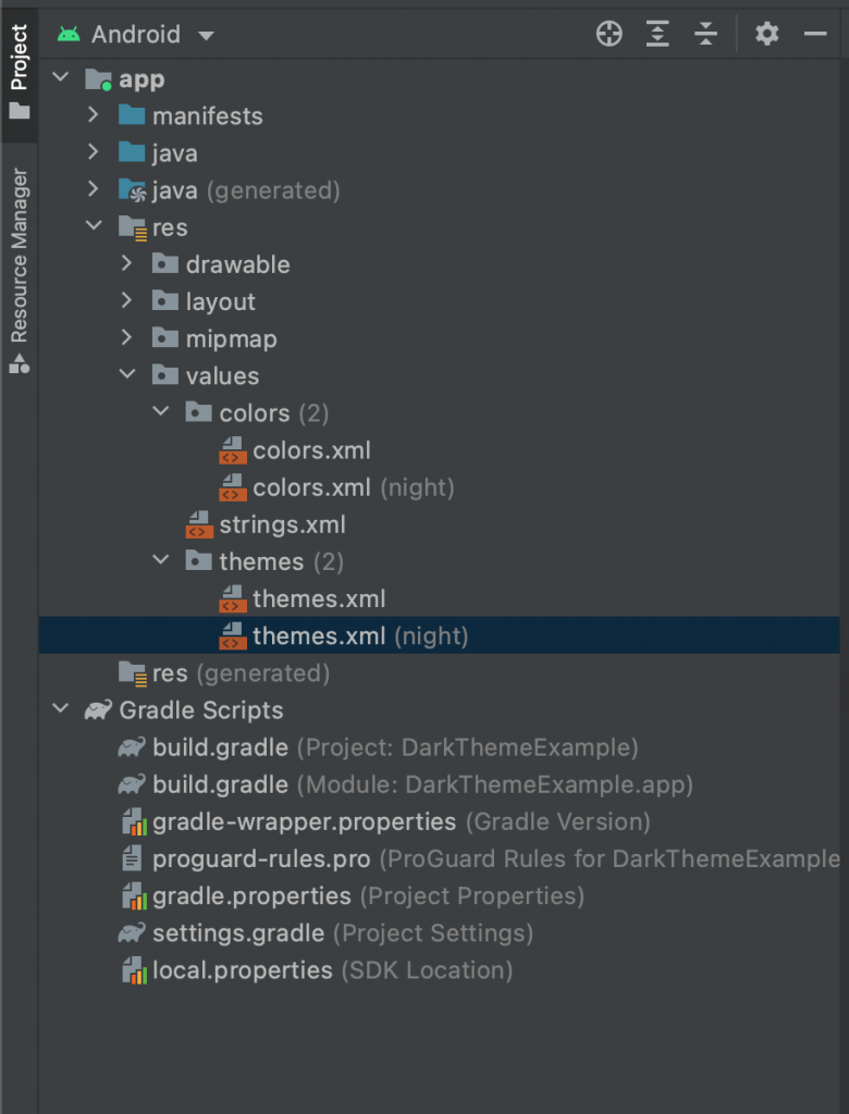 Folder structure